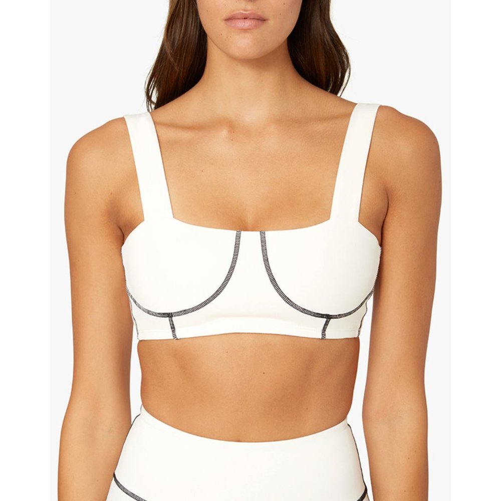 NW WeWoreWhat Off-White Corset Bralette/Sports Bra